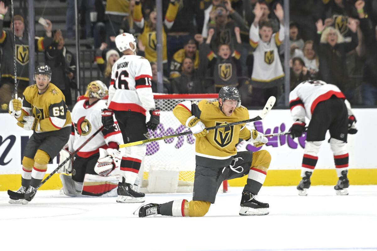 Eichel scores with 5.2 seconds left, Vegas tops Ottawa, 2-1 - The